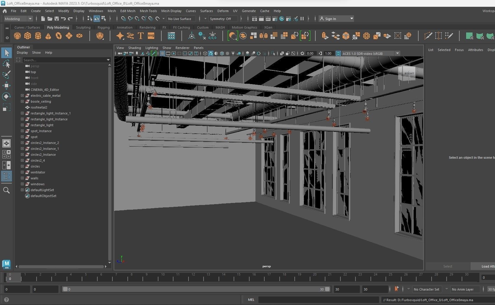 Loft Office interior 8 3D model_19