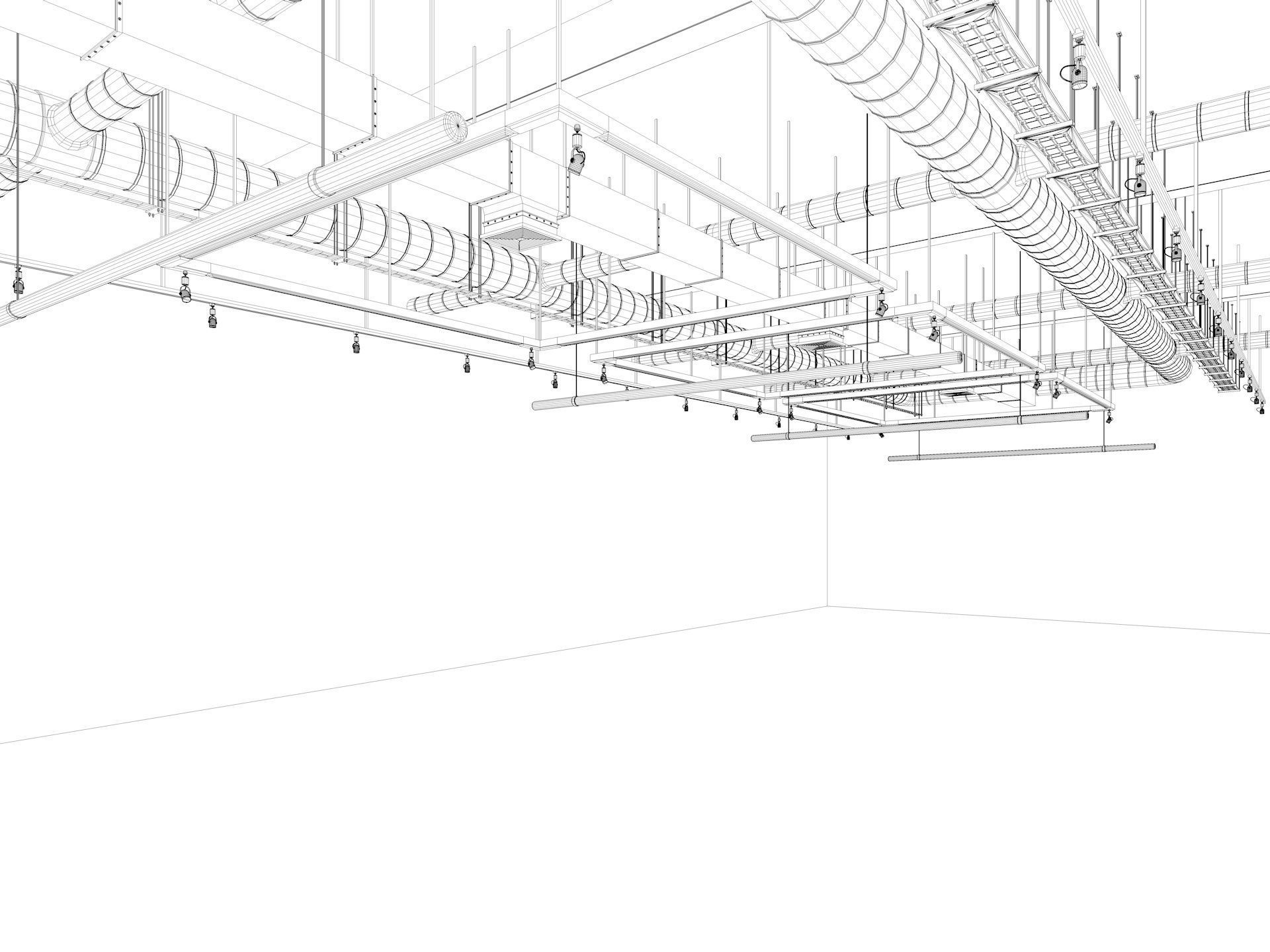 Loft Office interior 8 3D model_10