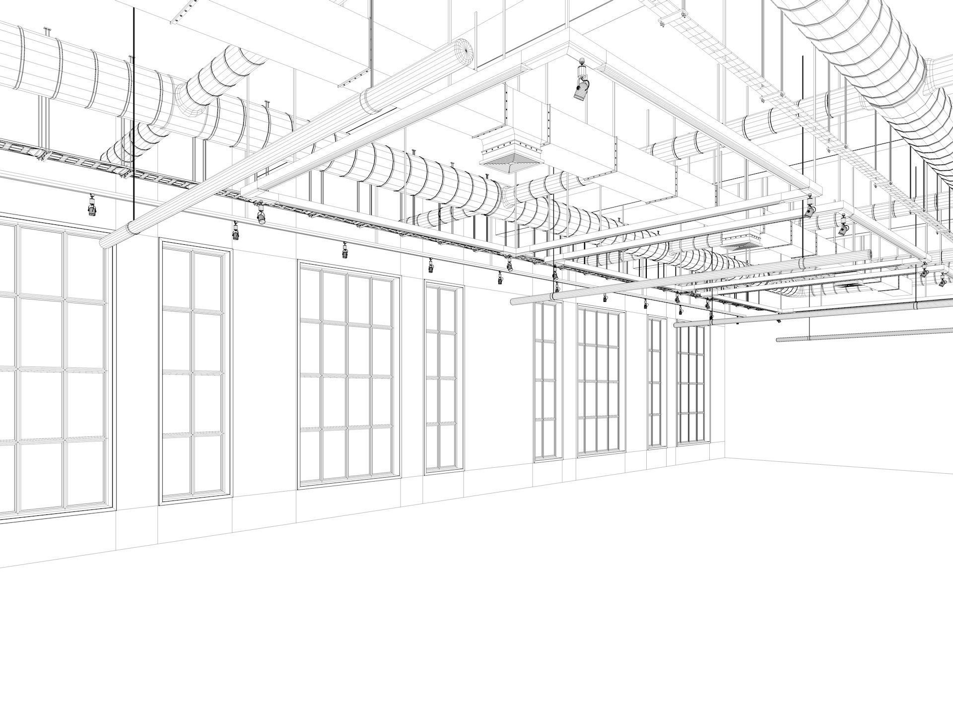 Loft Office interior 8 3D model_11