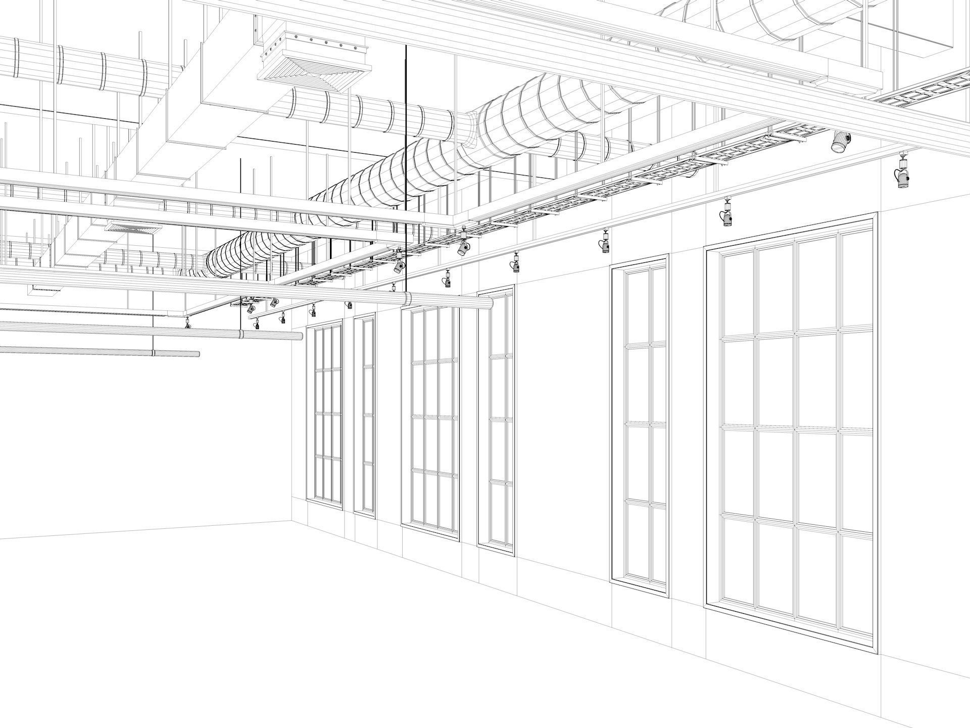 Loft Office interior 8 3D model_14