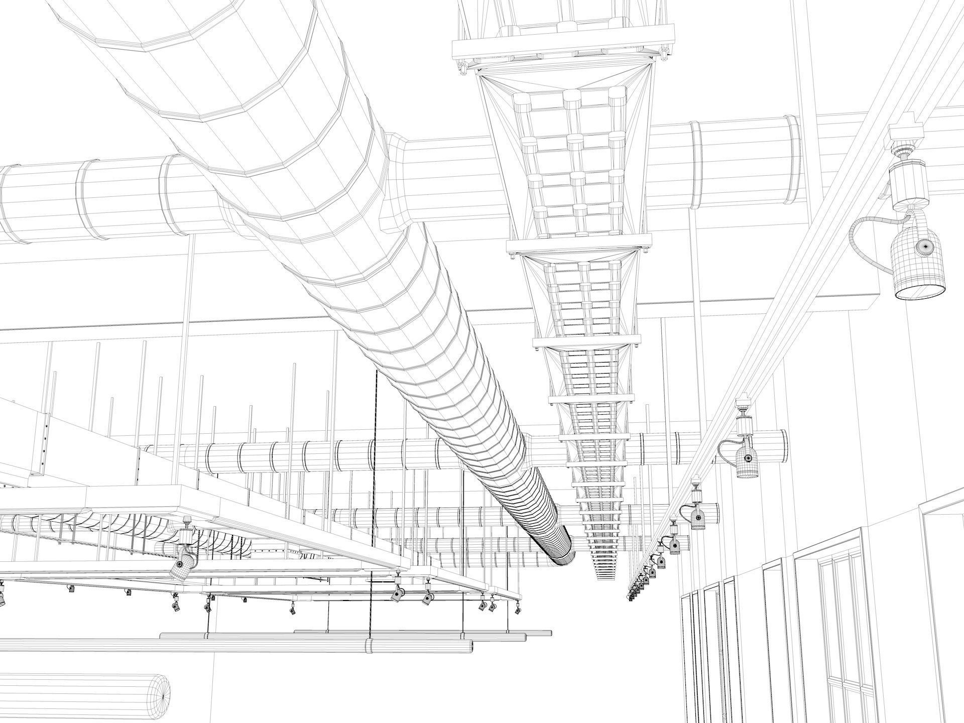 Loft Office interior 8 3D model_15