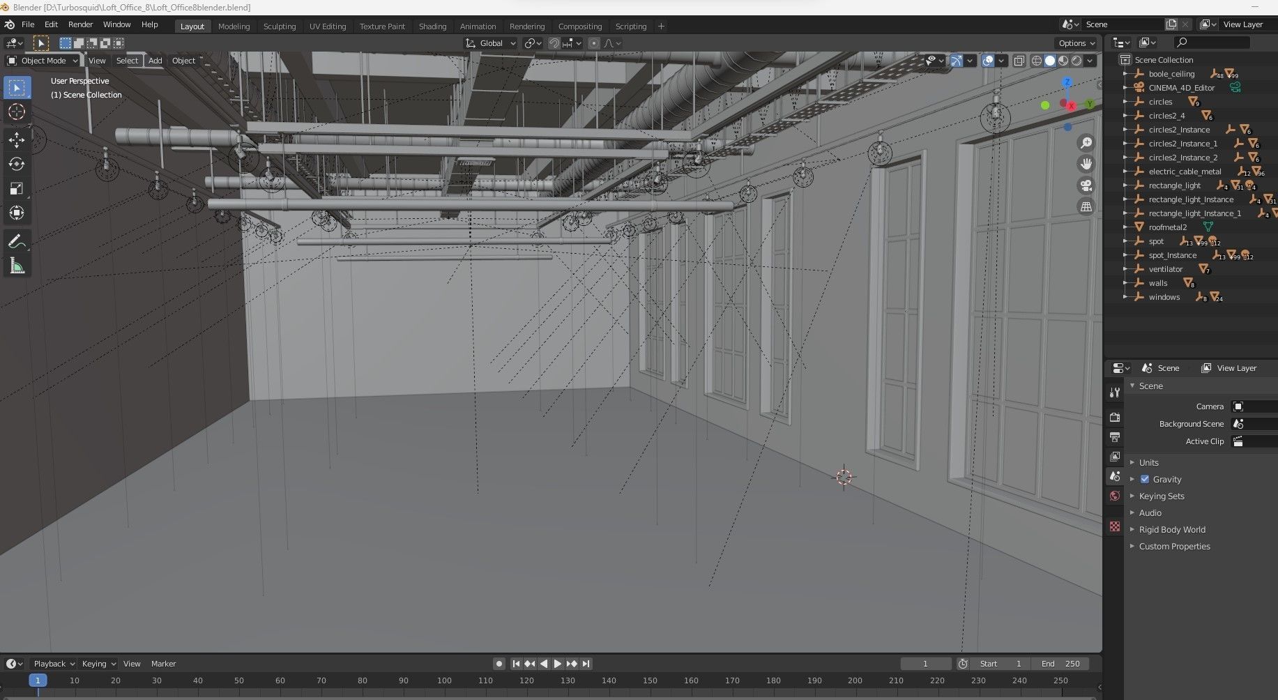 Loft Office interior 8 3D model_16