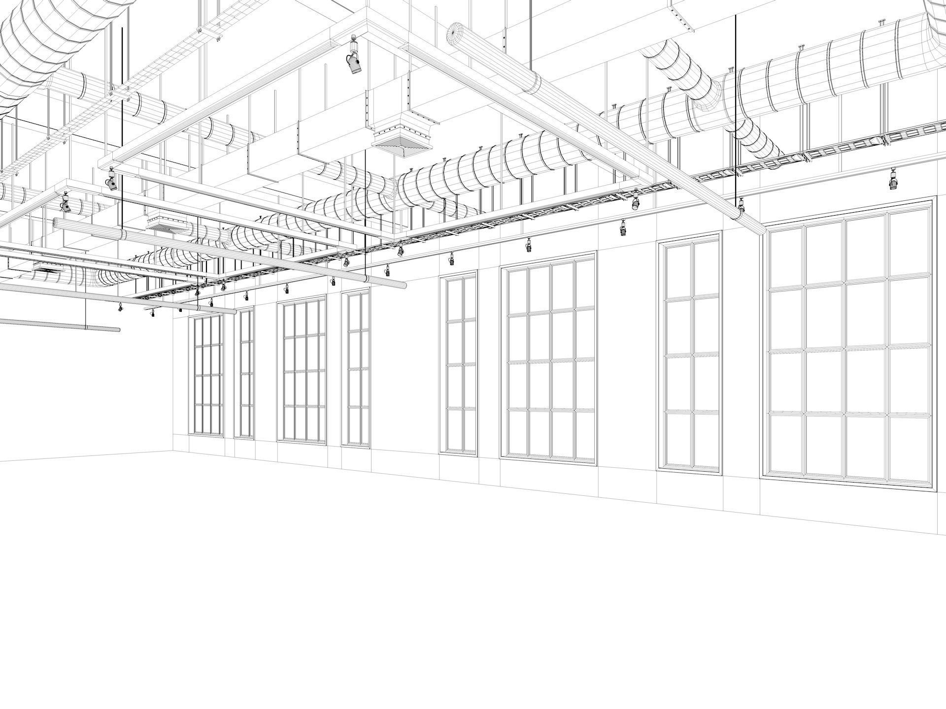 Loft Office interior 8 3D model_8