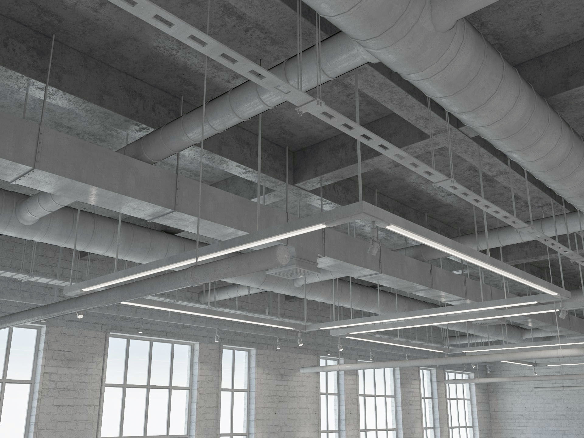 Loft Office interior 8 3D model_5