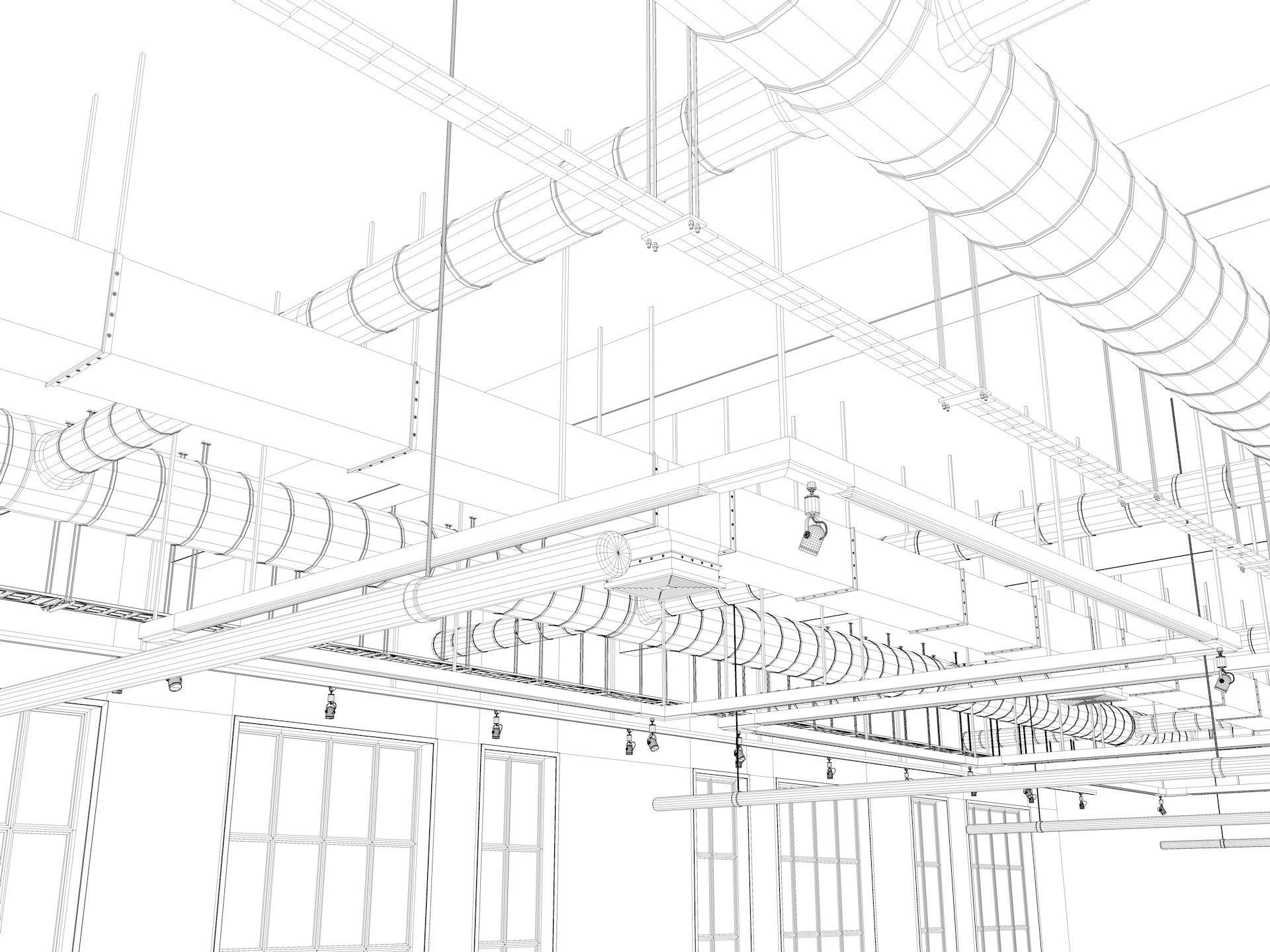 Loft Office interior 8 3D model_13