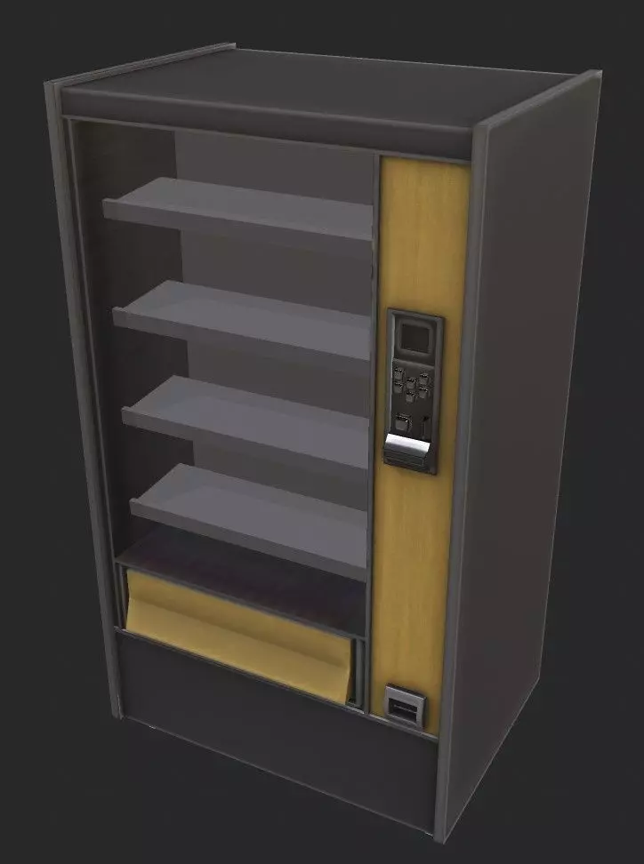 Selling automat Low-poly 3D model_0