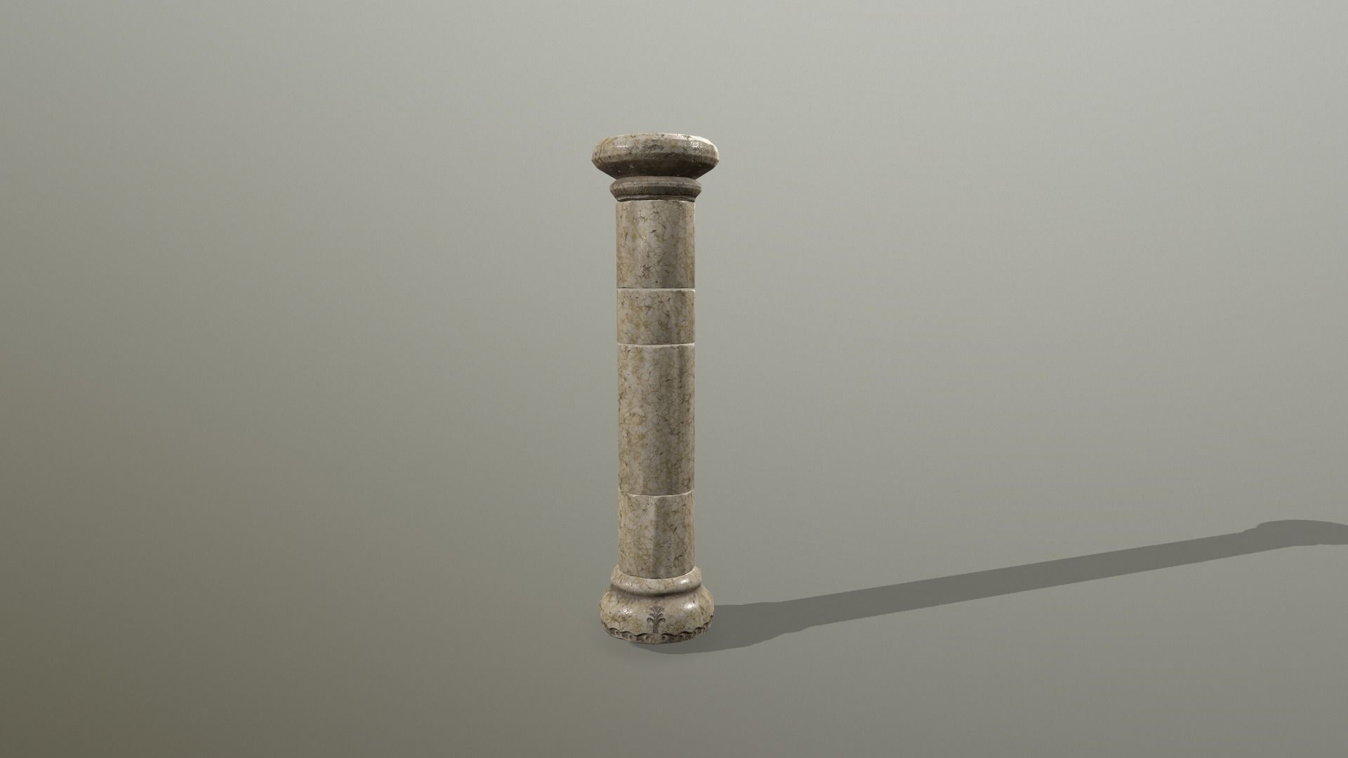 Altar Set stone column Low-poly 3D model_9