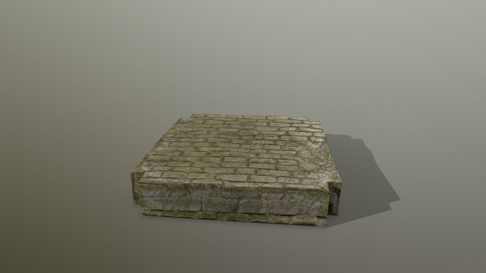 Altar Set stone column Low-poly 3D model_8
