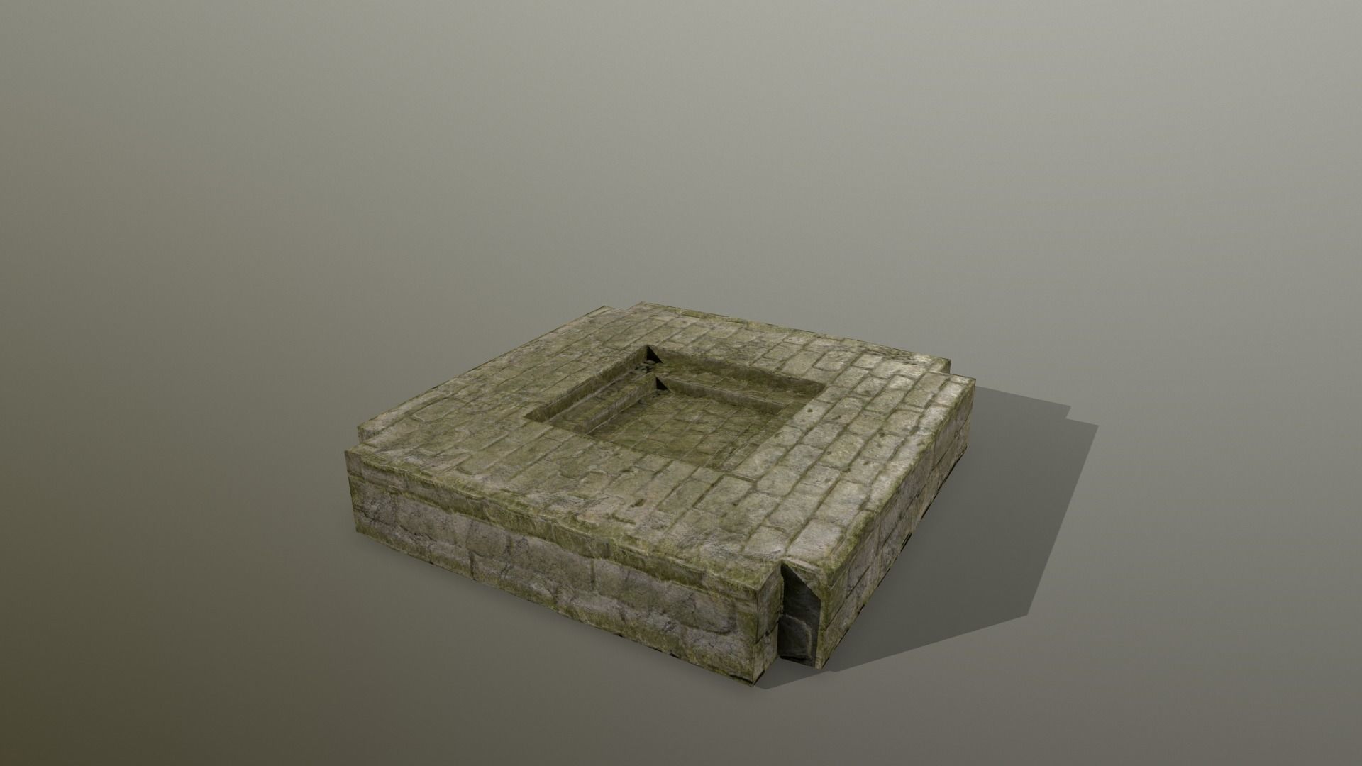 Altar Set stone column Low-poly 3D model_7