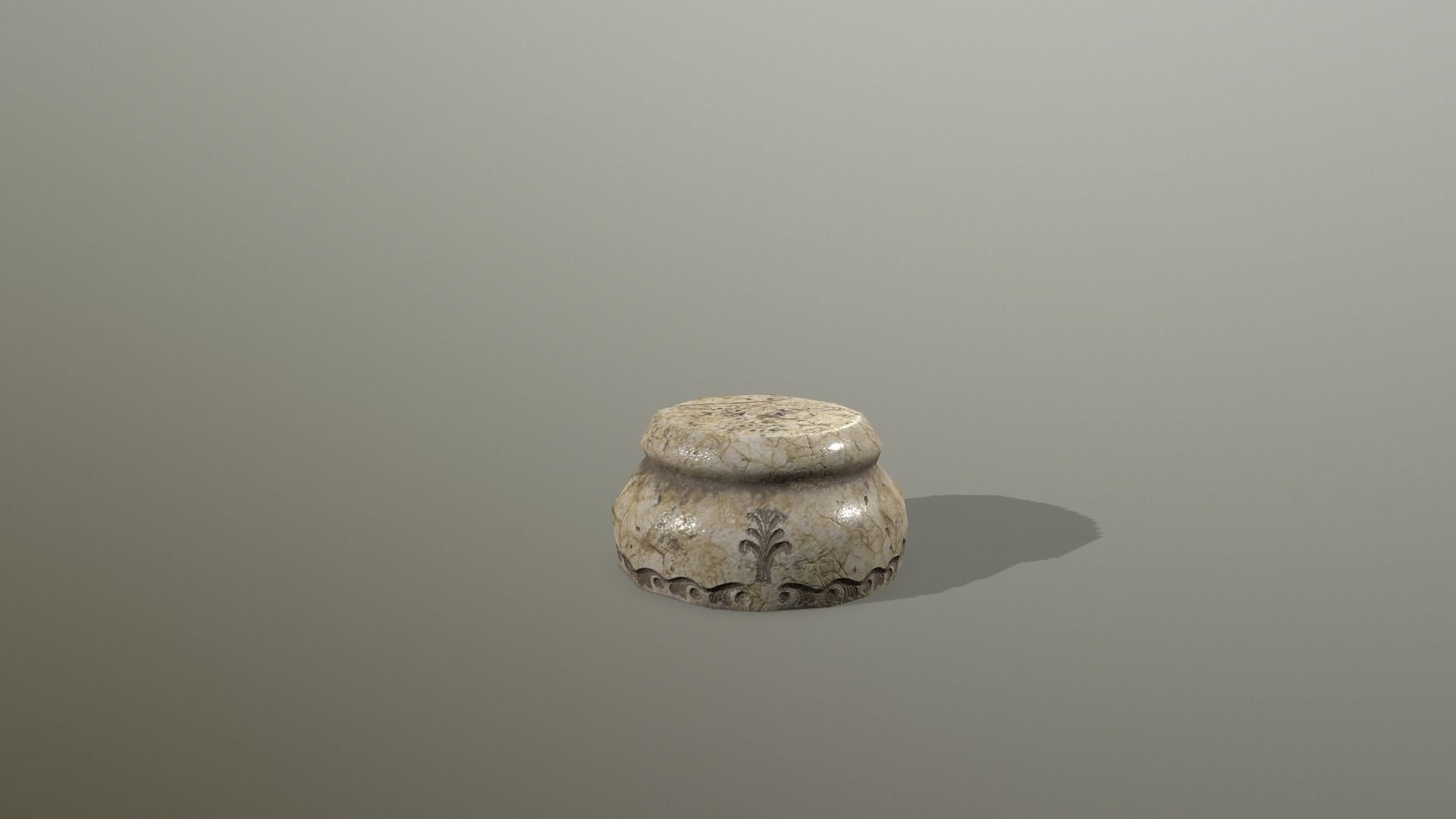 Altar Set stone column Low-poly 3D model_12