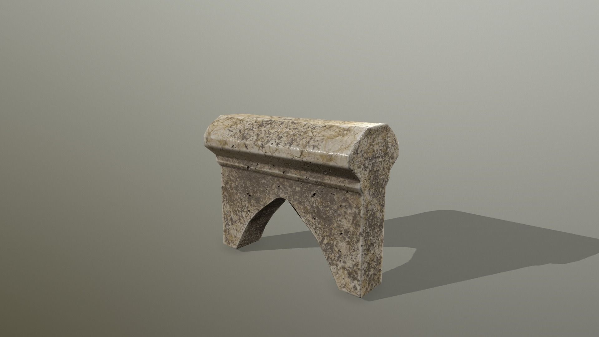 Altar Set stone column Low-poly 3D model_18