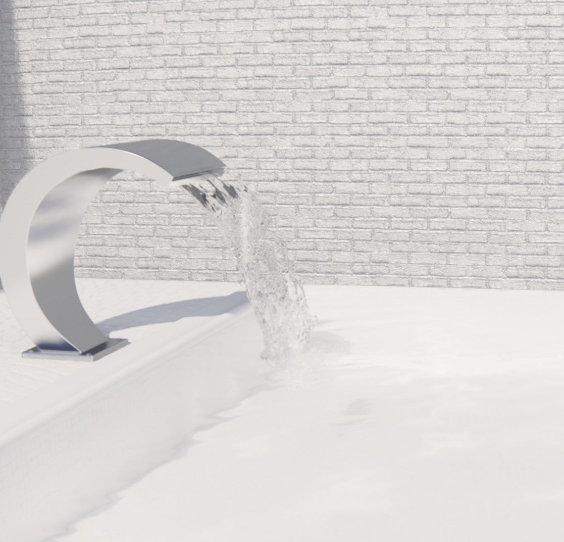 Lumion fountain - animated Low-poly 3D model_3