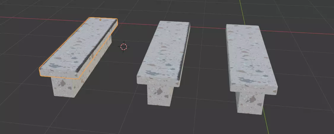 Concrete Bench - Waxed and Unwaxed Free low-poly 3D model