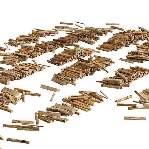 040 Firewood Logs 03 Scattered Firewood logs 3D model