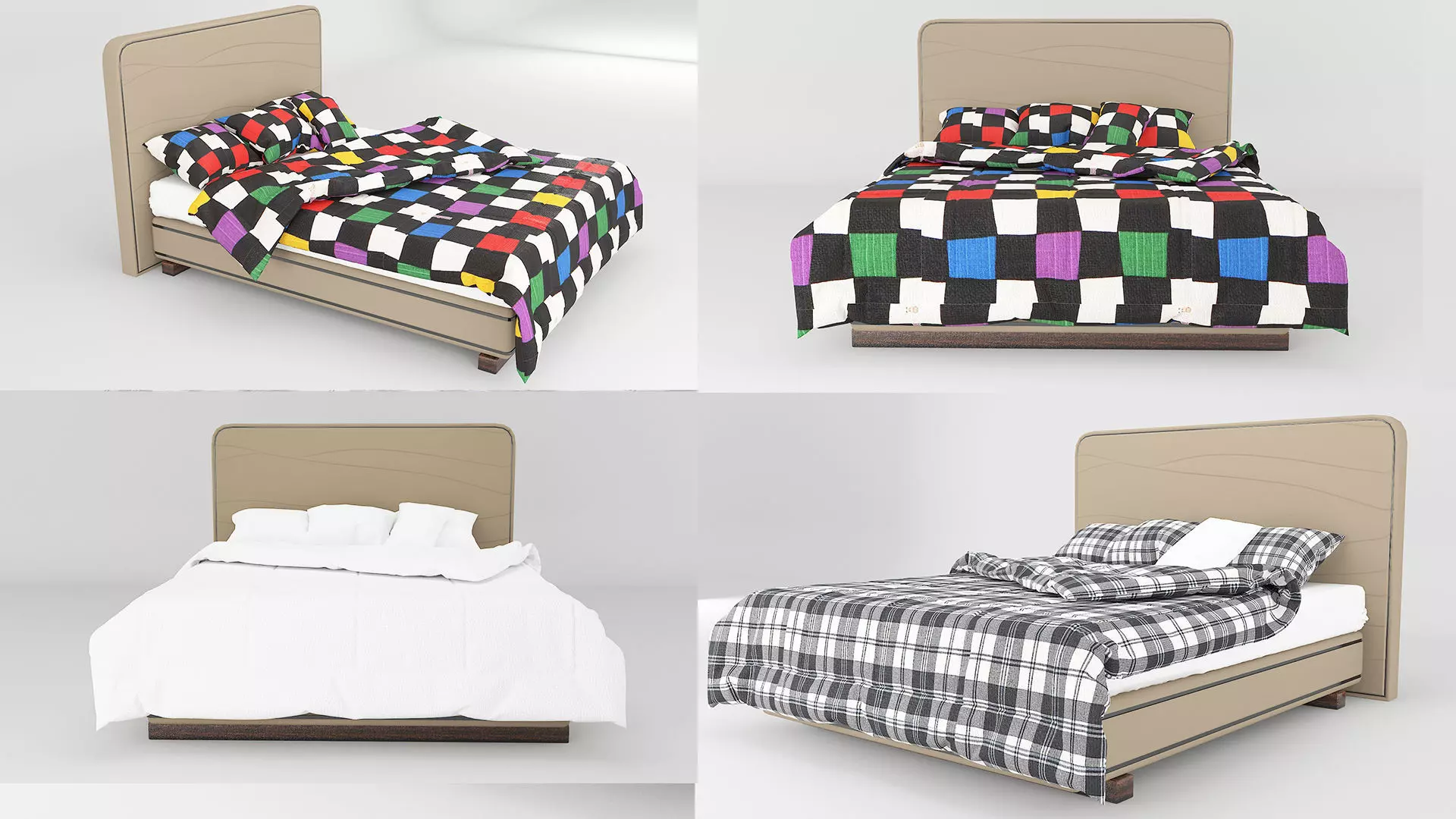 bed collection Free 3D model