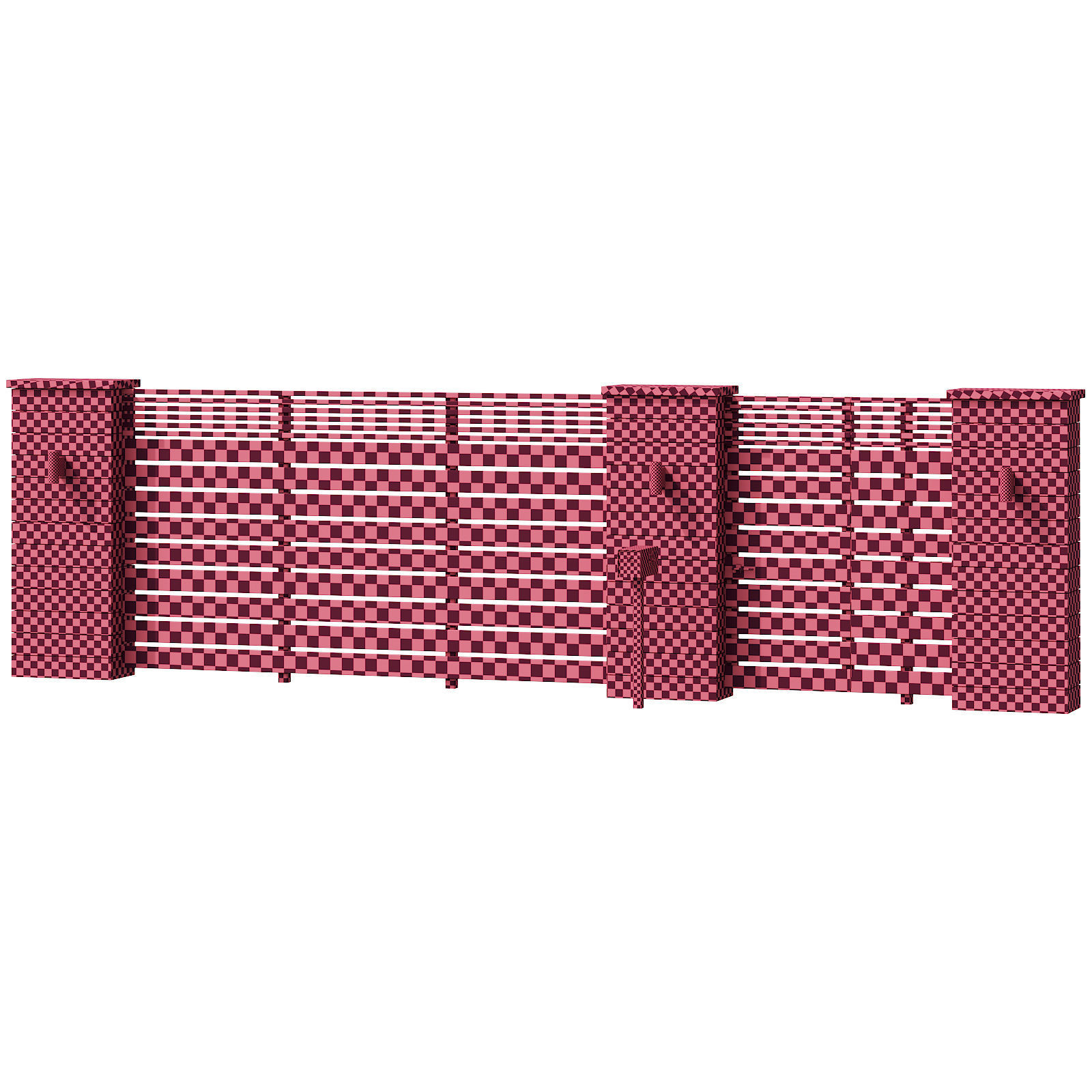 043 Modern Fence 01 3D model_6