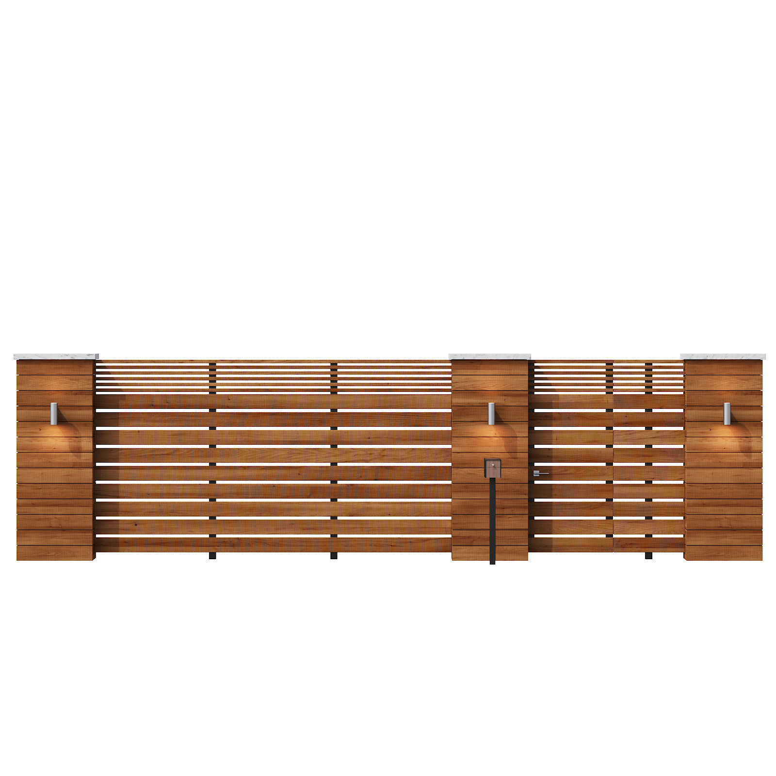 043 Modern Fence 01 3D model_17