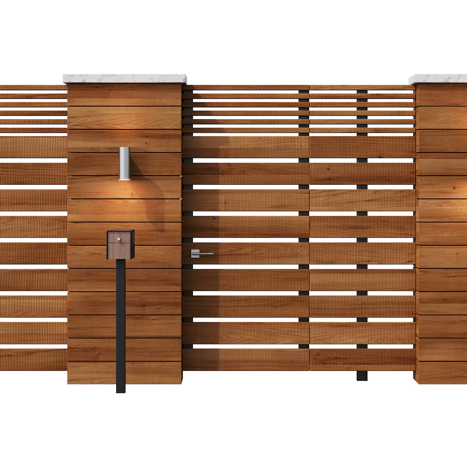 043 Modern Fence 01 3D model_15