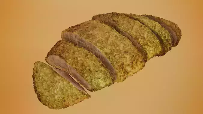 Tonkatsu low and high poly cartoon style