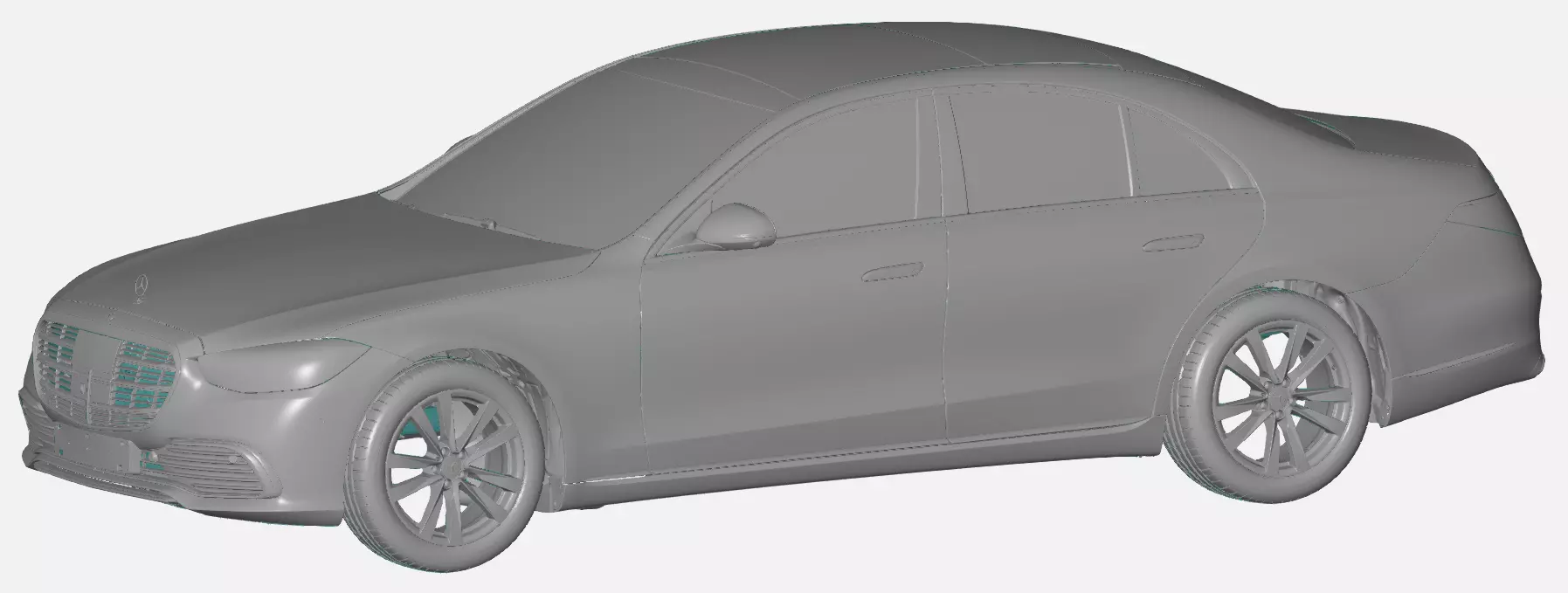 Mercedes S-Class 400d 2021 - Exterior Scan 3D model_0