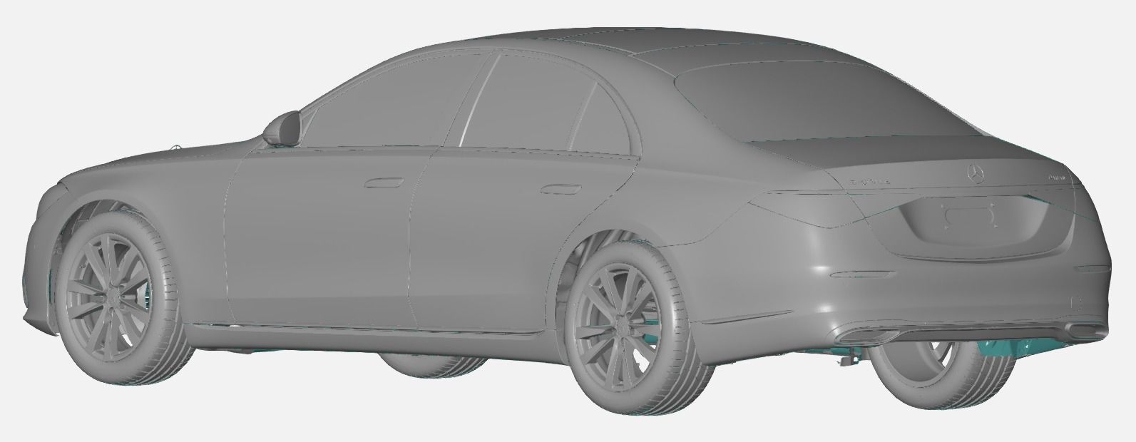 Mercedes S-Class 400d 2021 - Exterior Scan 3D model_1