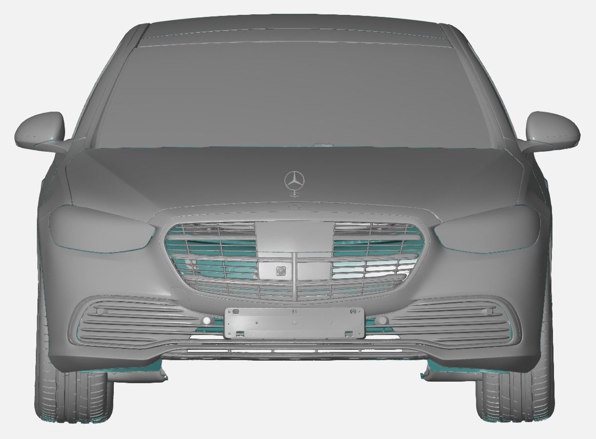 Mercedes S-Class 400d 2021 - Exterior Scan 3D model_4