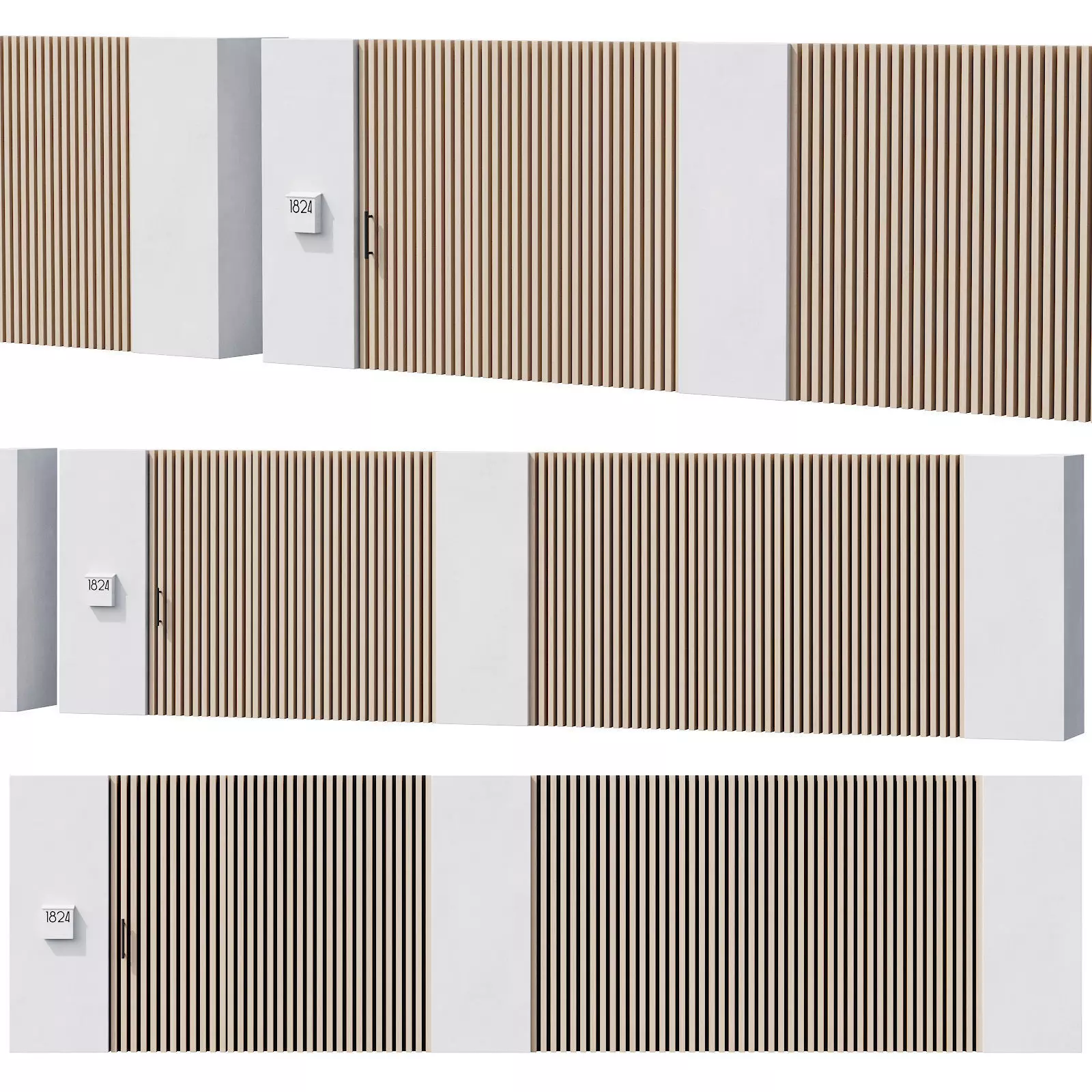 044 Modern Fence 02 3D model