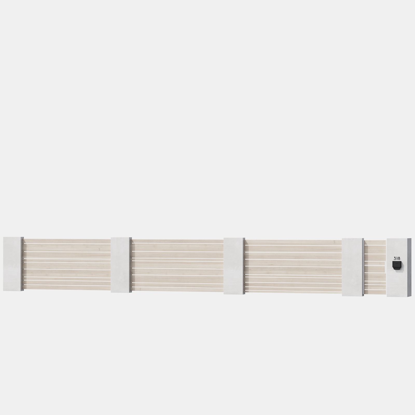 045 Modern Fence 03 3D model_10