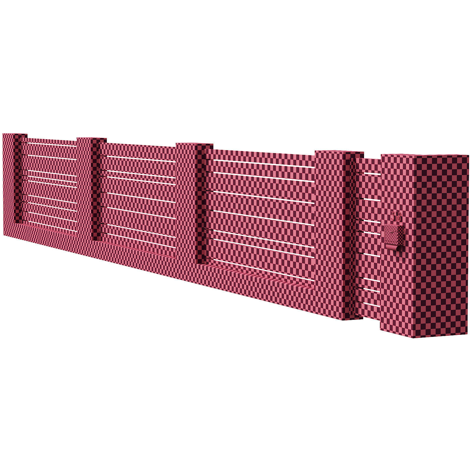 045 Modern Fence 03 3D model_8