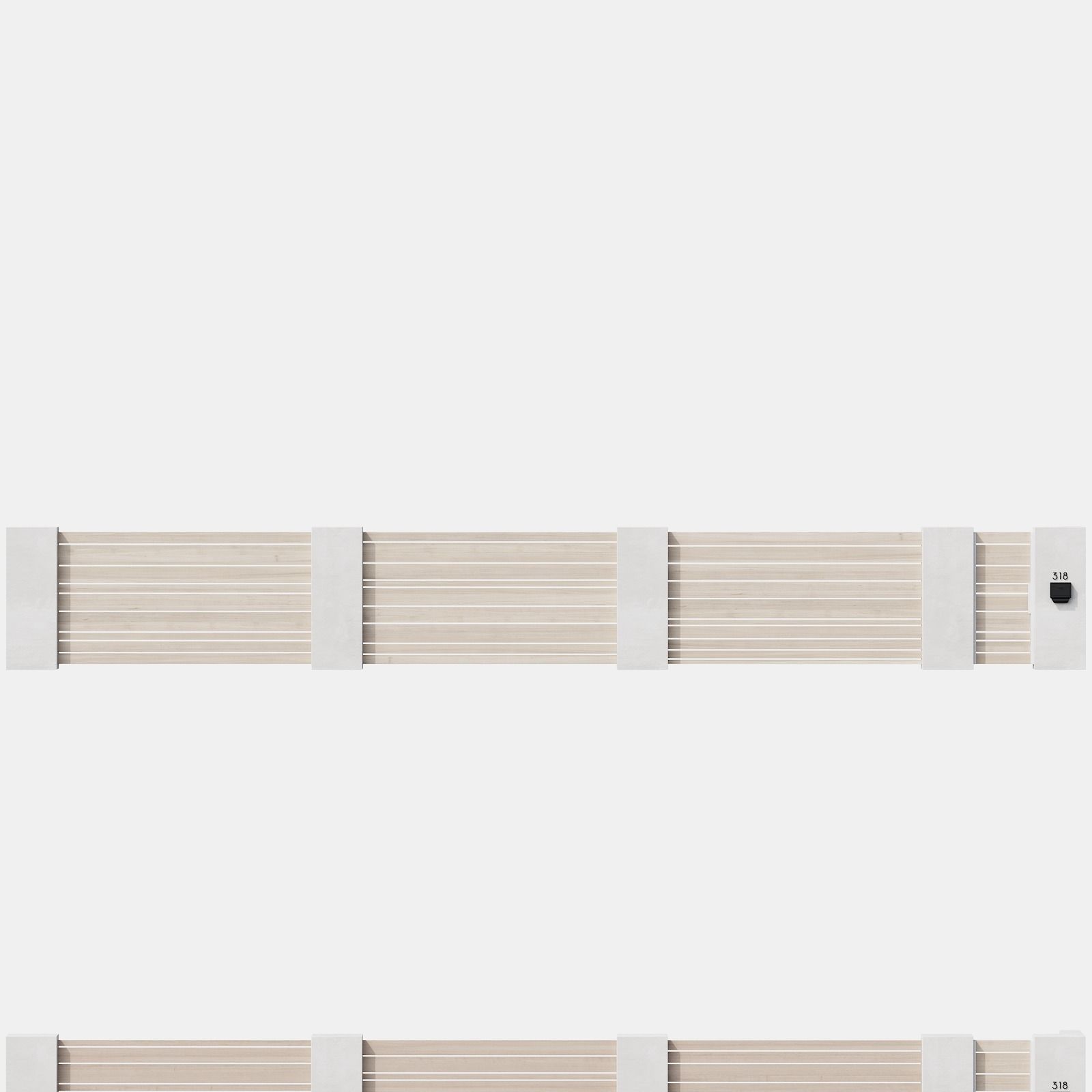 045 Modern Fence 03 3D model_9