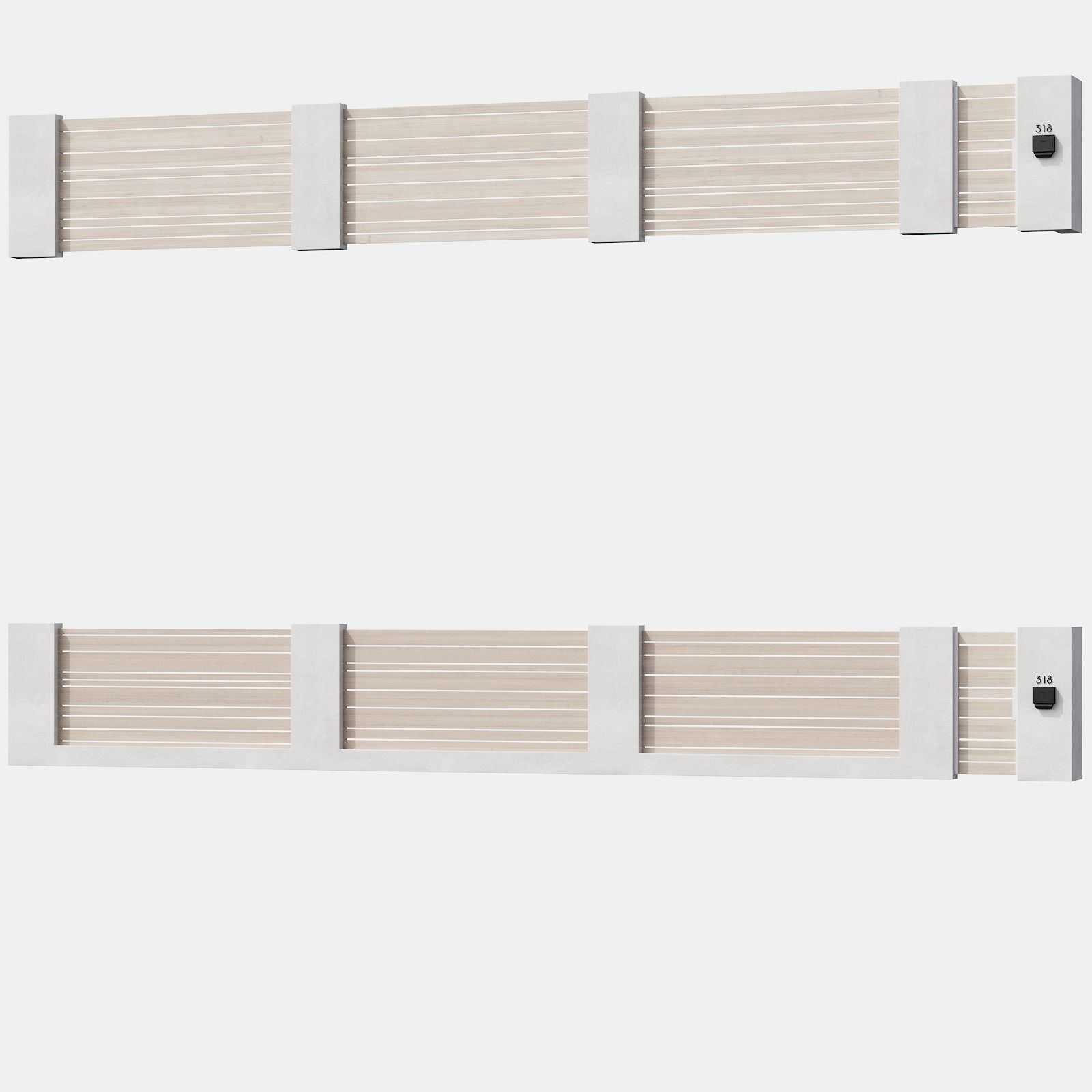 045 Modern Fence 03 3D model_19