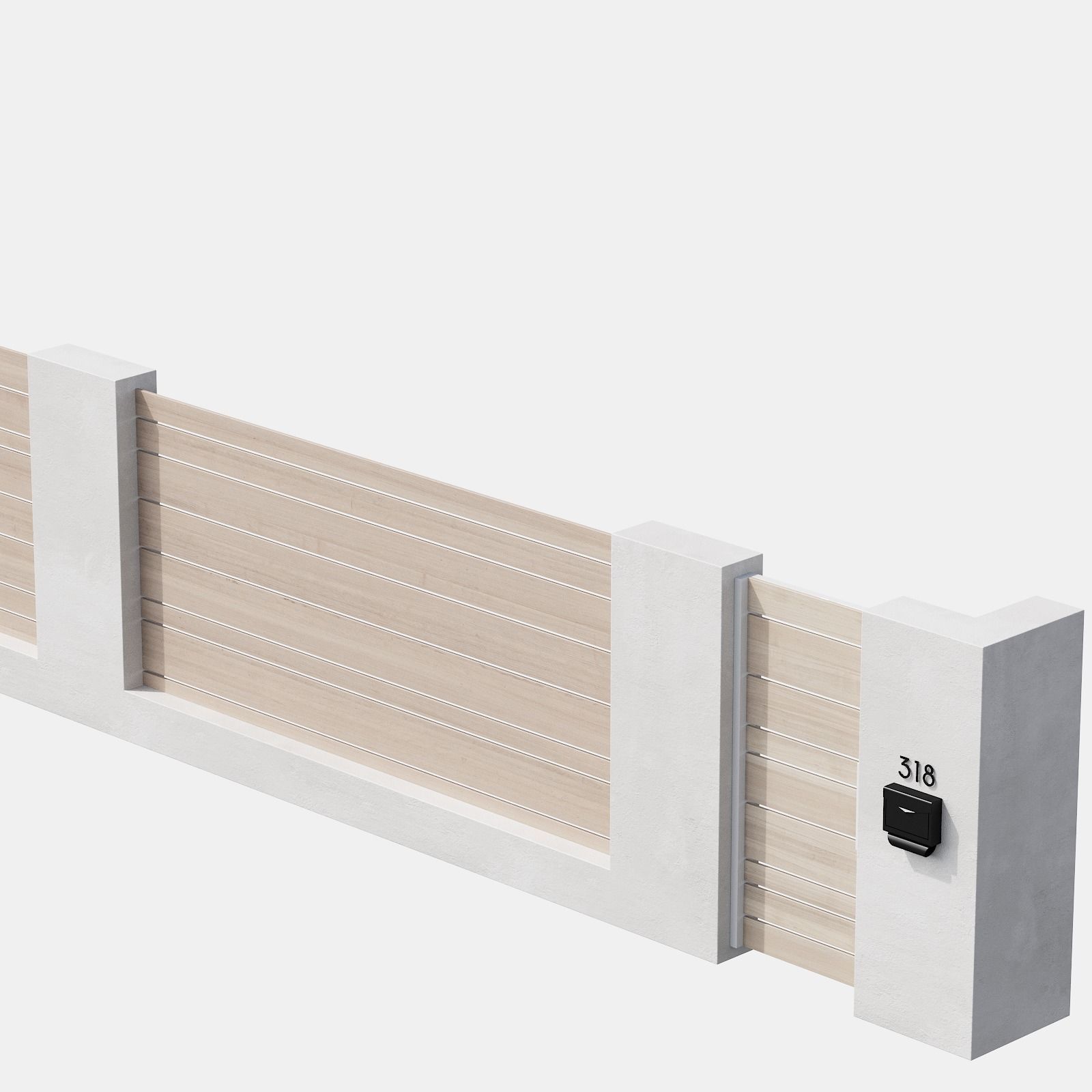 045 Modern Fence 03 3D model_27