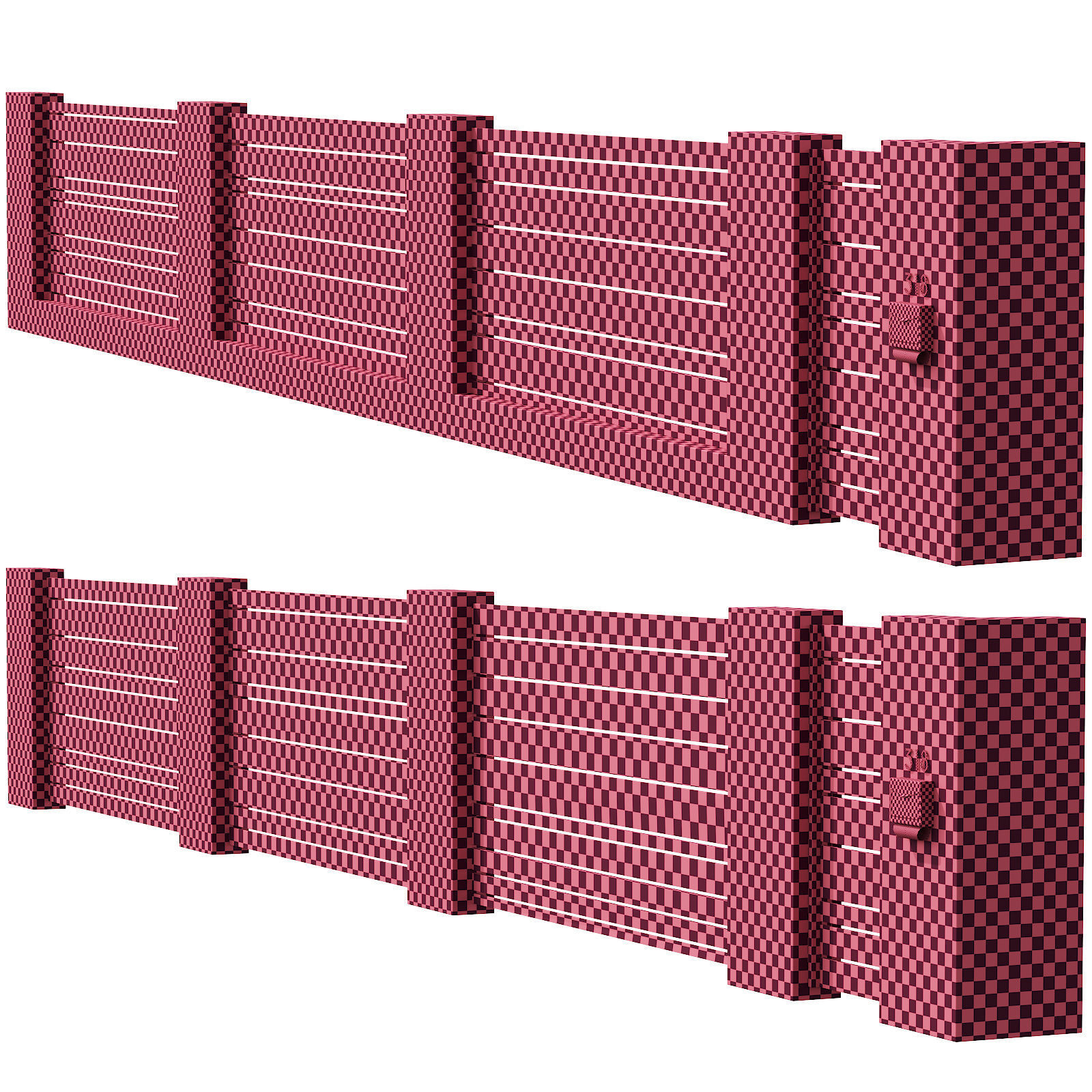 045 Modern Fence 03 3D model_1