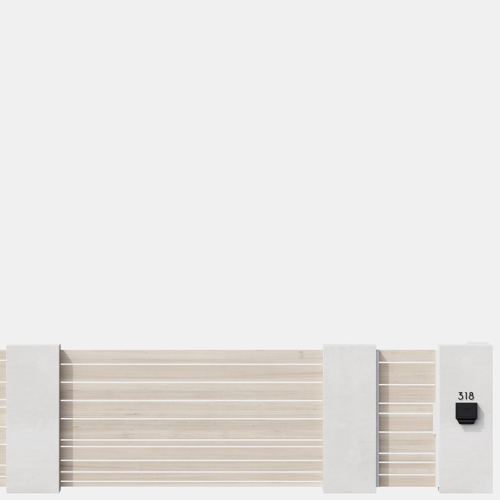 045 Modern Fence 03 3D model_11