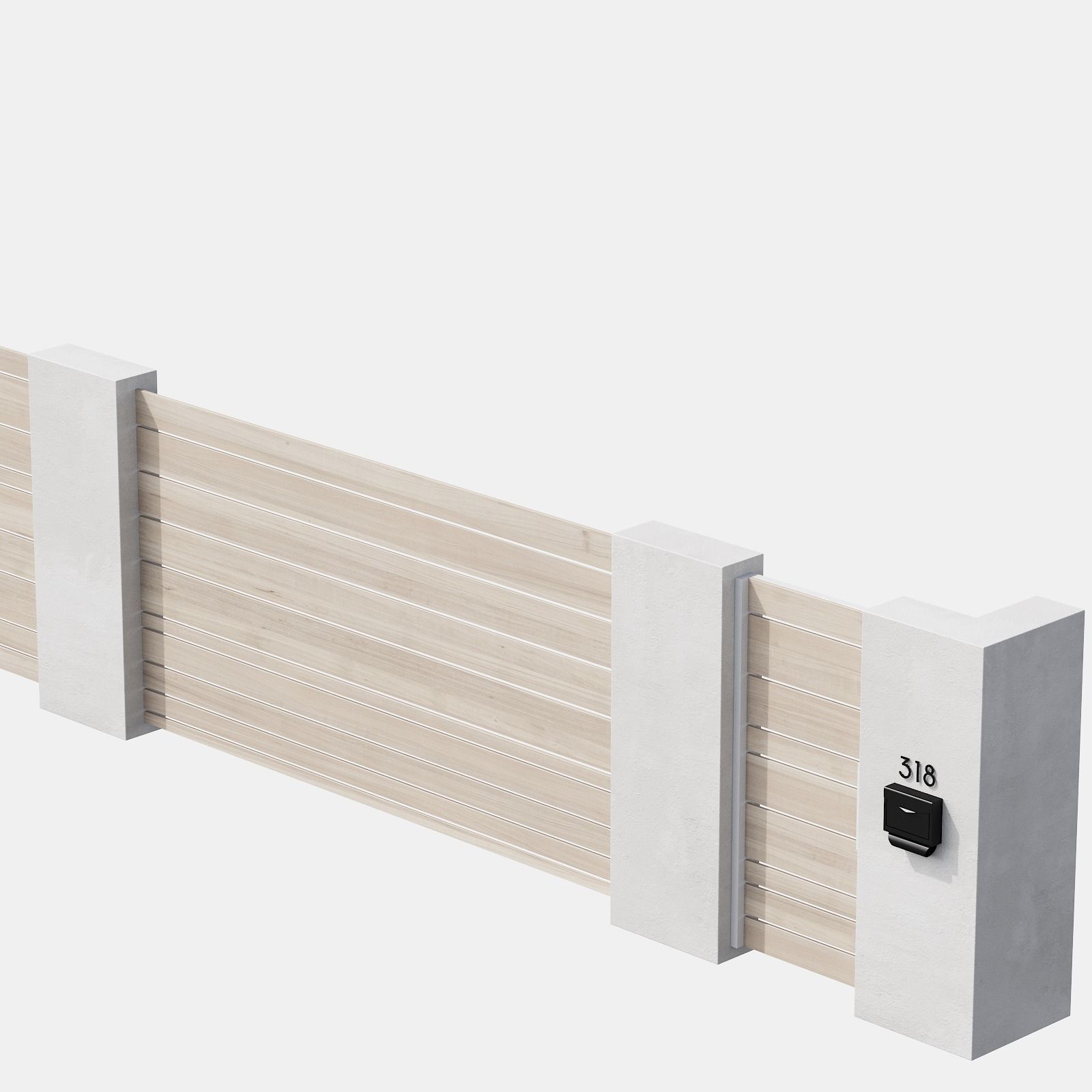 045 Modern Fence 03 3D model_18