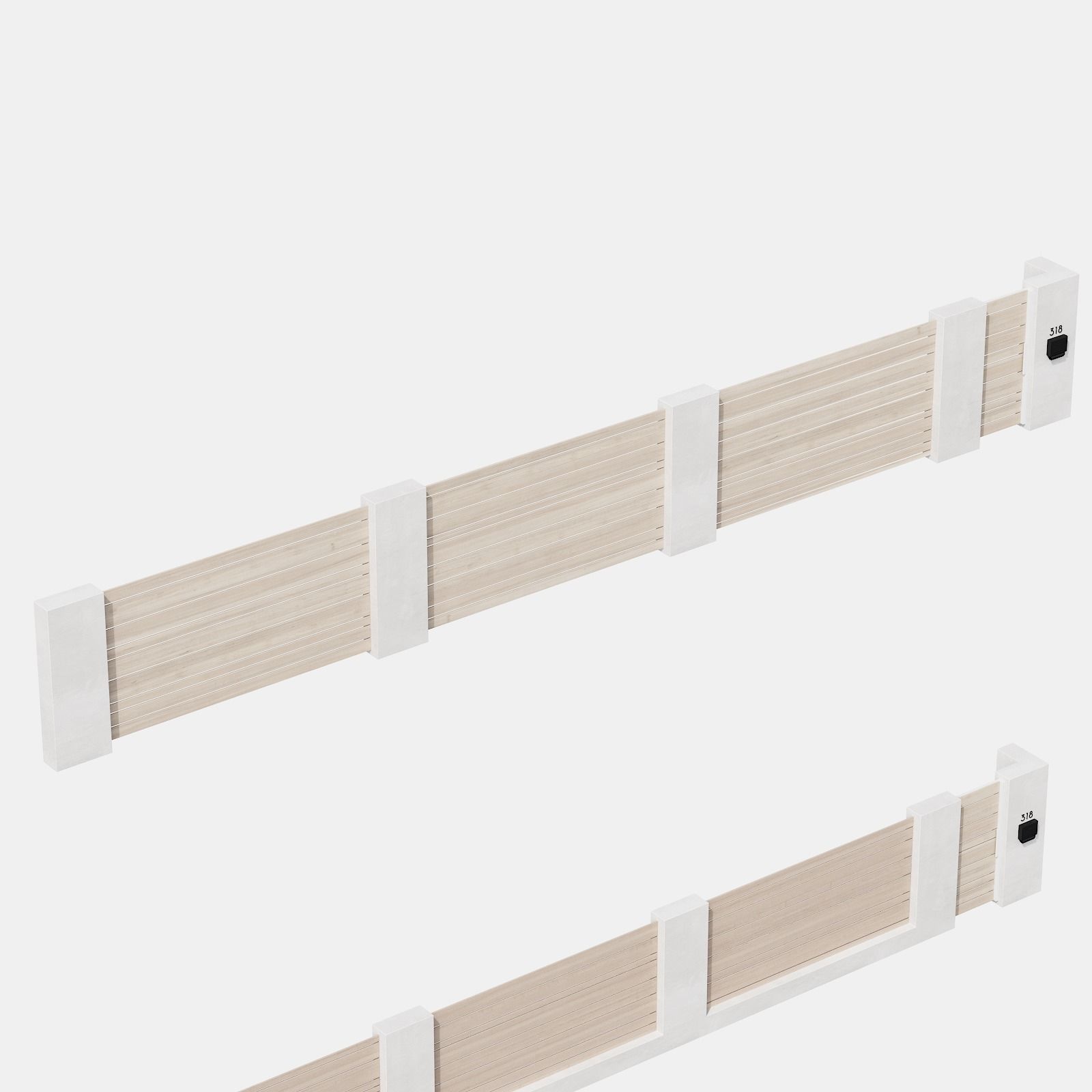 045 Modern Fence 03 3D model_14