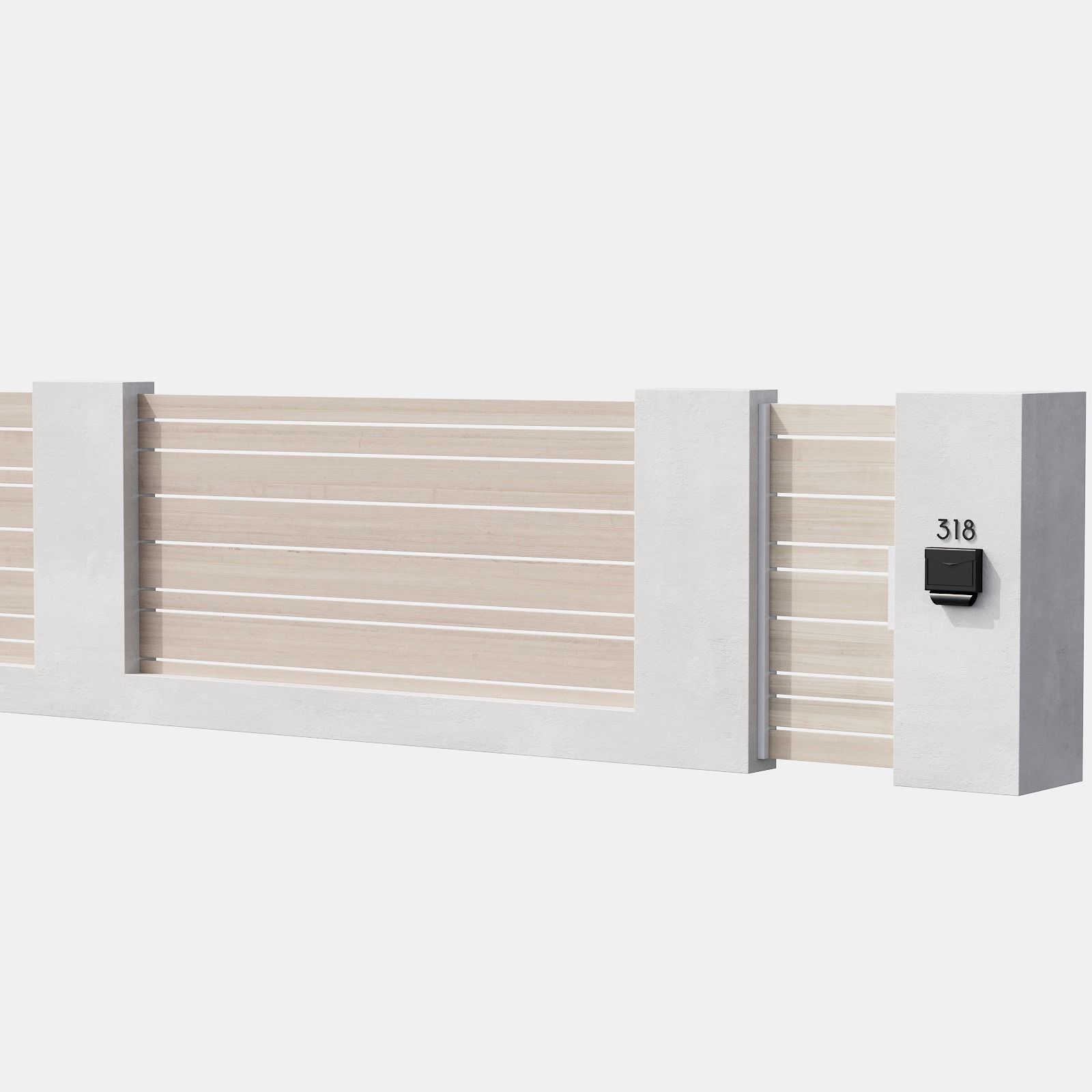 045 Modern Fence 03 3D model_29