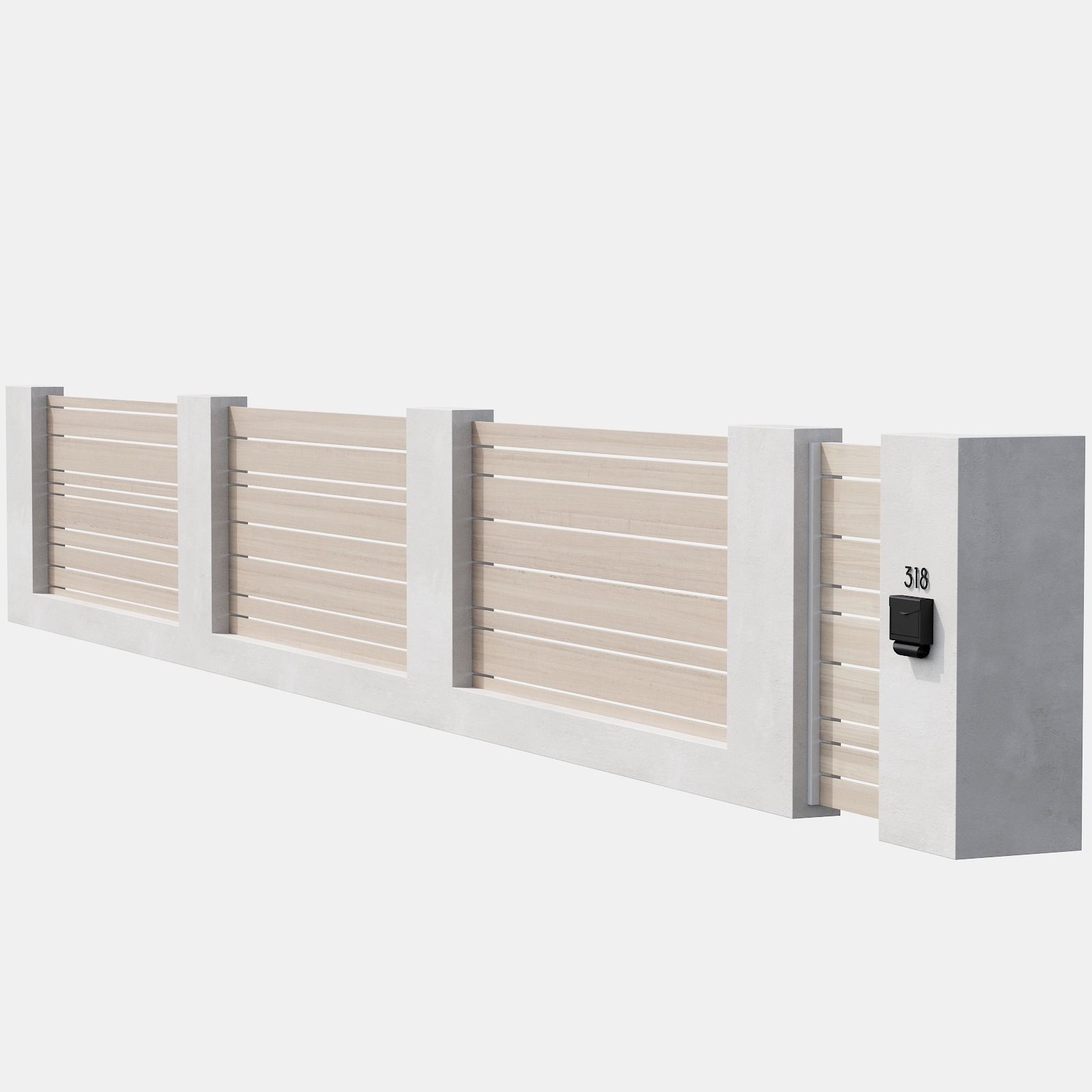 045 Modern Fence 03 3D model_21