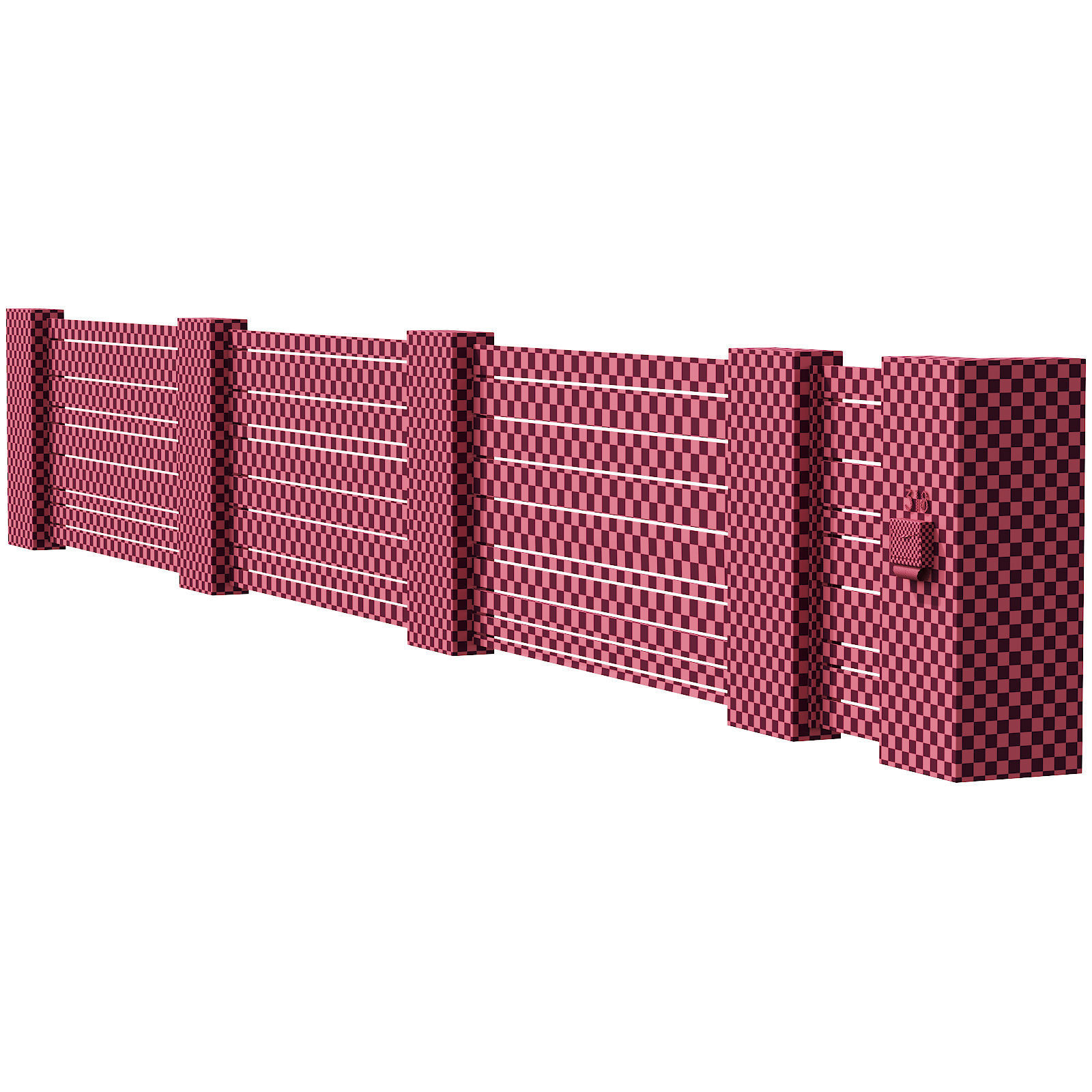 045 Modern Fence 03 3D model_6