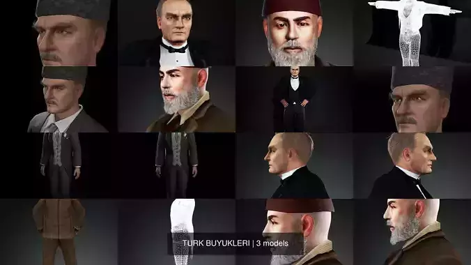 TURK BUYUKLERI 3D Model Collection