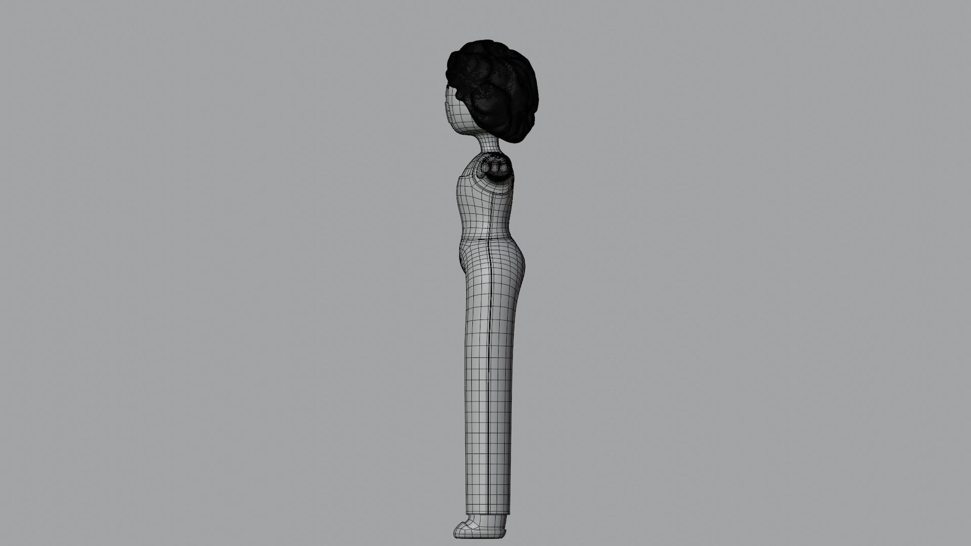 Minimal Cartoon Character Women 3D model_22