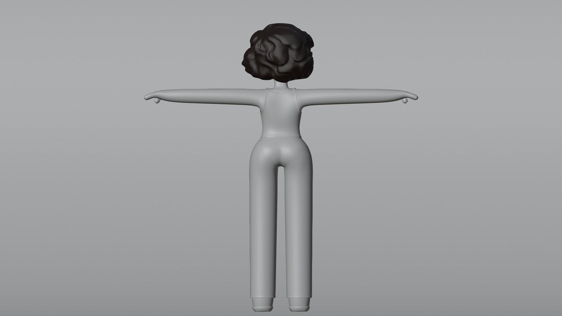 Minimal Cartoon Character Women 3D model_17