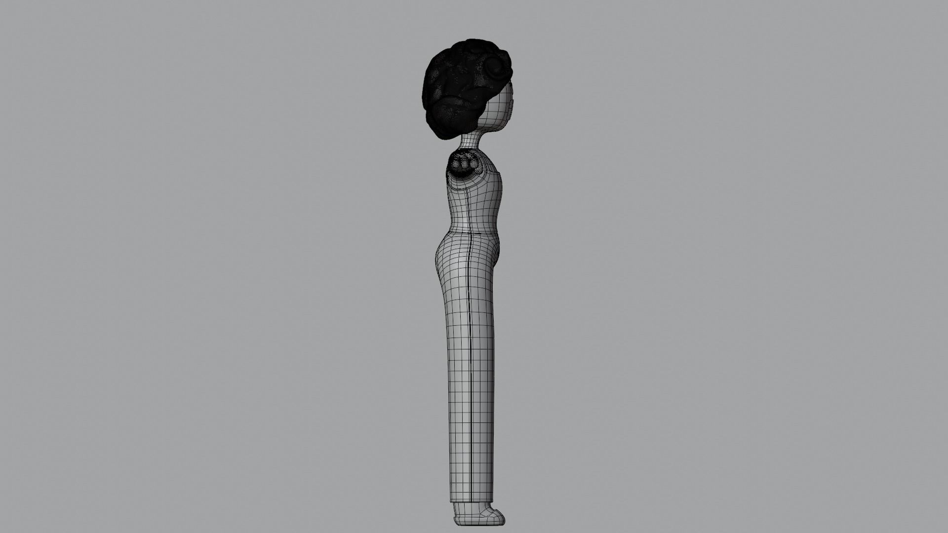 Minimal Cartoon Character Women 3D model_20