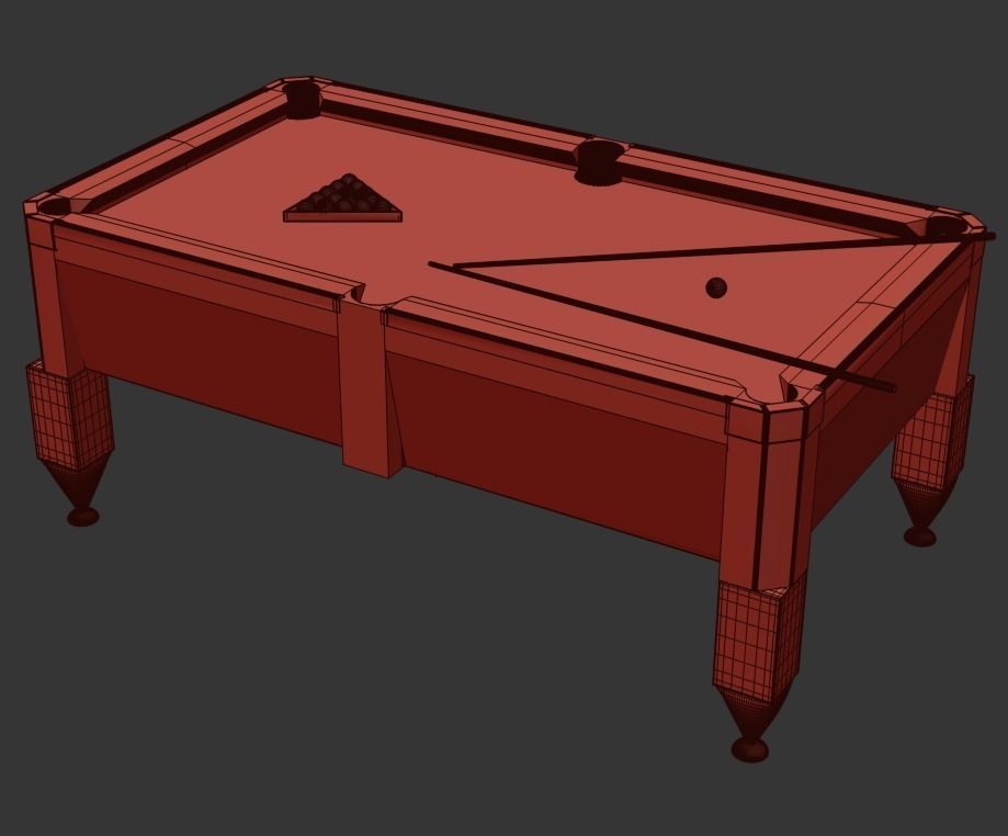 BILLIARD  TABLE SET 3D model_2