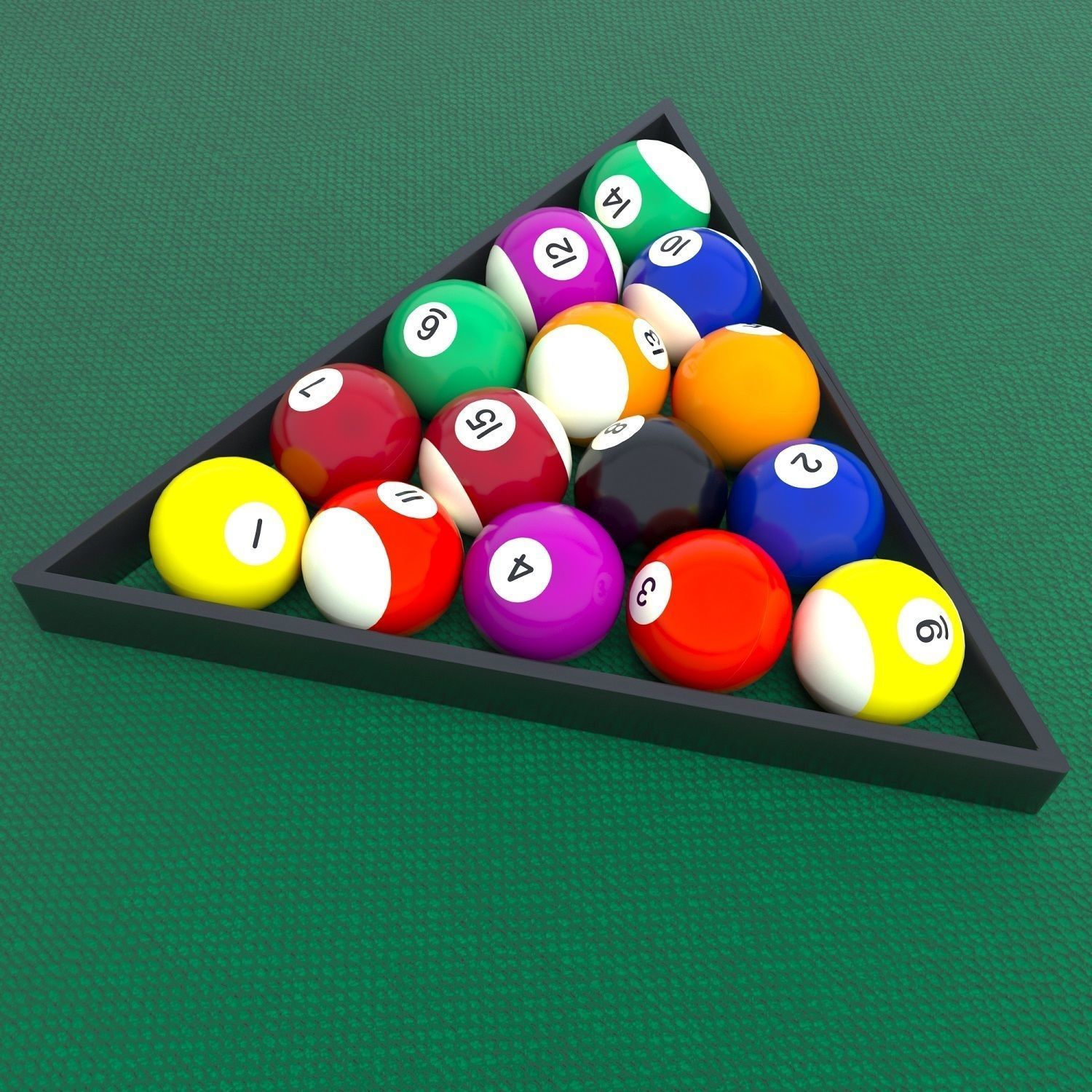 BILLIARD  TABLE SET 3D model_1