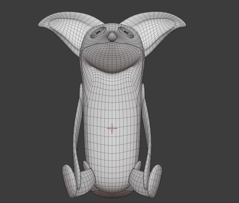 Stuffed Fox Low-poly 3D model_2