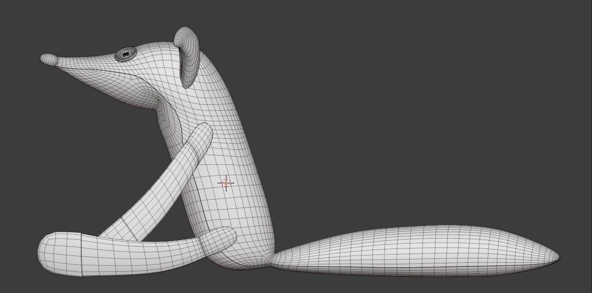 Stuffed Fox Low-poly 3D model_1