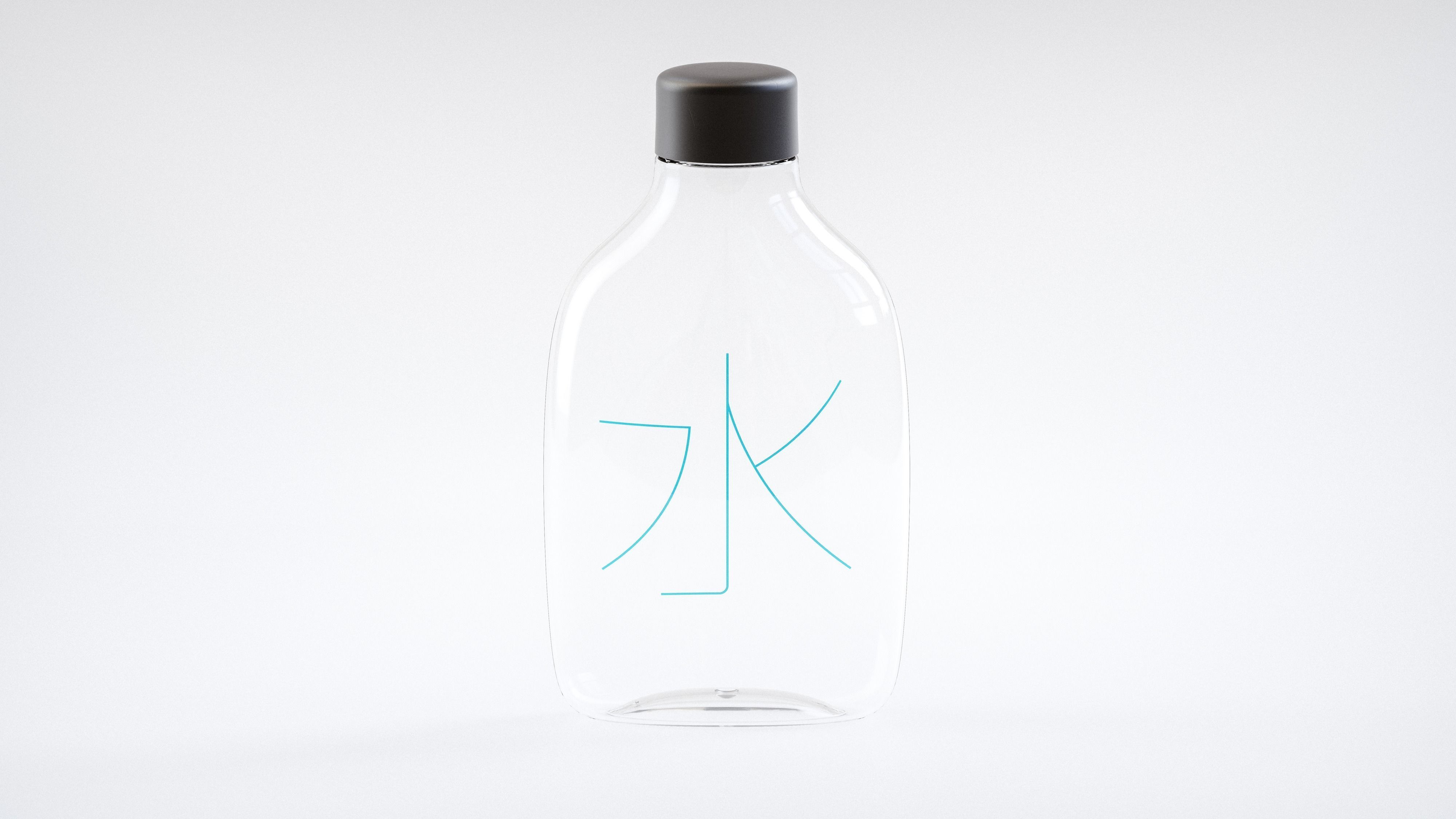 Muji water bottle 3D model_2