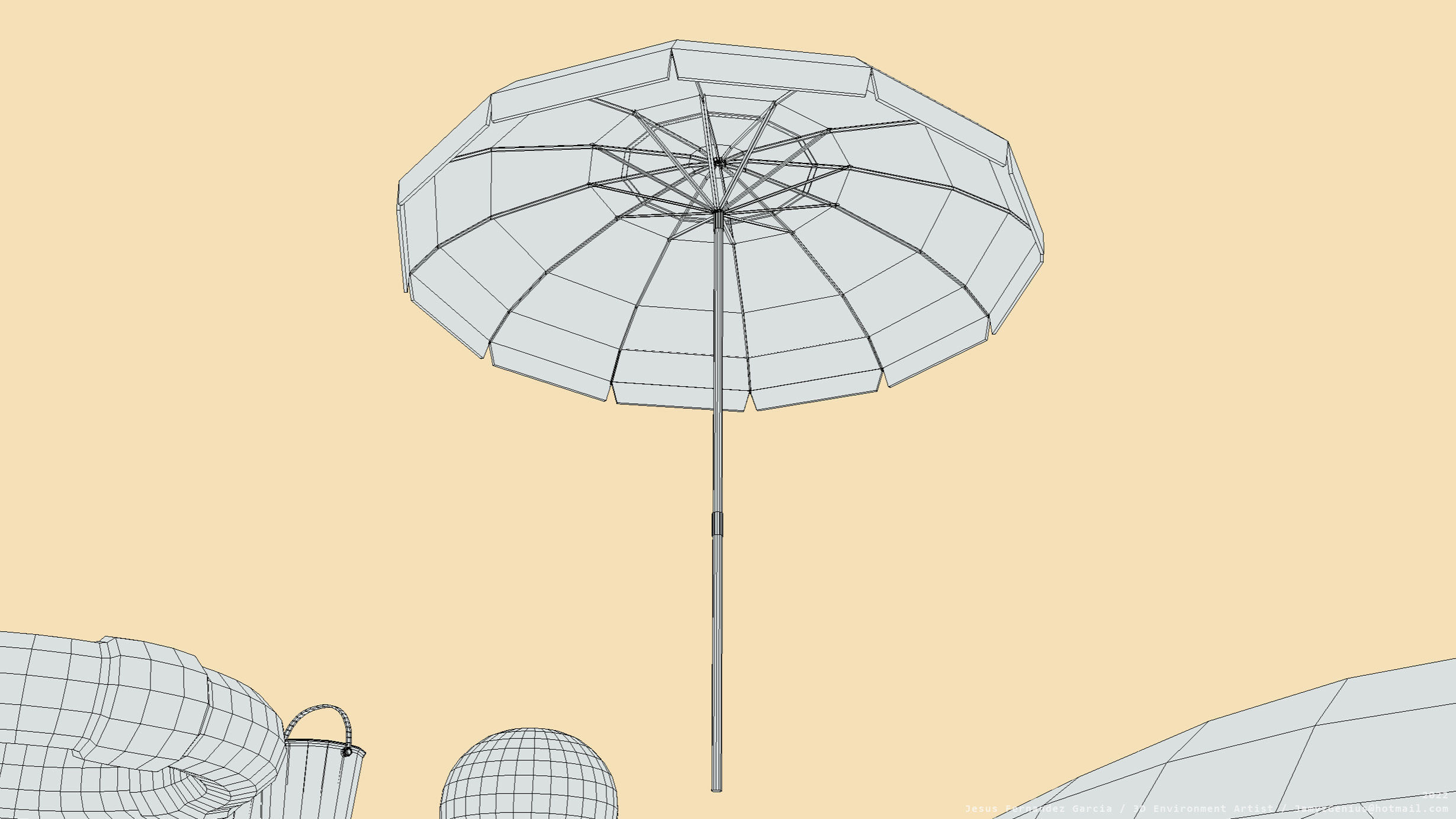 Beach Props Pack JFG V2 Low-poly 3D model_13