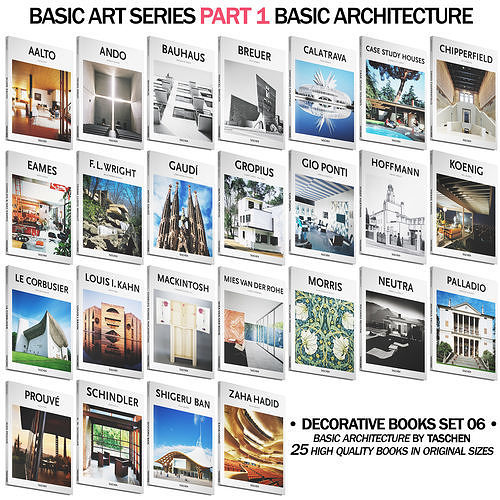 047 Decorative books set 06 Basic Art Series PART 01 3D model